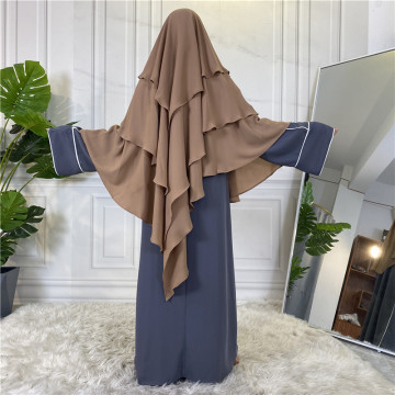 Customizable Eid Muslim Prayer Wear: Jilbab, Solid Hijab, 3 Layer Long Khimar and Islamic Dresses