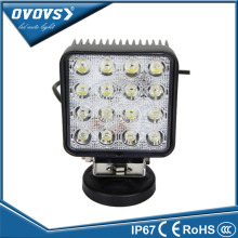 Guangzhou auto parts 4inch square 48w led tractor work light spot light 12v for off road truck