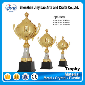 high-end metal fancy trophy with electroplating colors