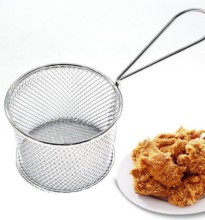 Multi-Purpose Kitchen Tools: Frying Basket, Dessert Sieve, Colander, and Cooking Oil Strainer