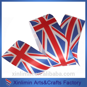 Transfer Printing Satin Ribbon with Flag