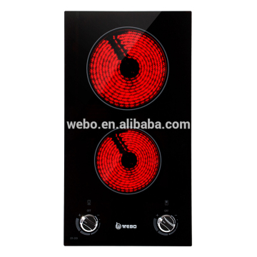 Chinese Factory 2 Burner Vitroceramic hob/electric infrared cooker/cooktop