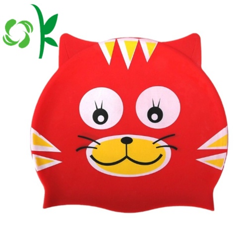 Silicone Cat Swim Hats Casquettes pour cheveux longs