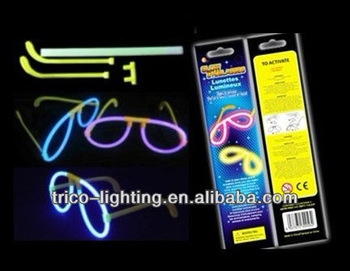 Green glow sunglass with foil bag