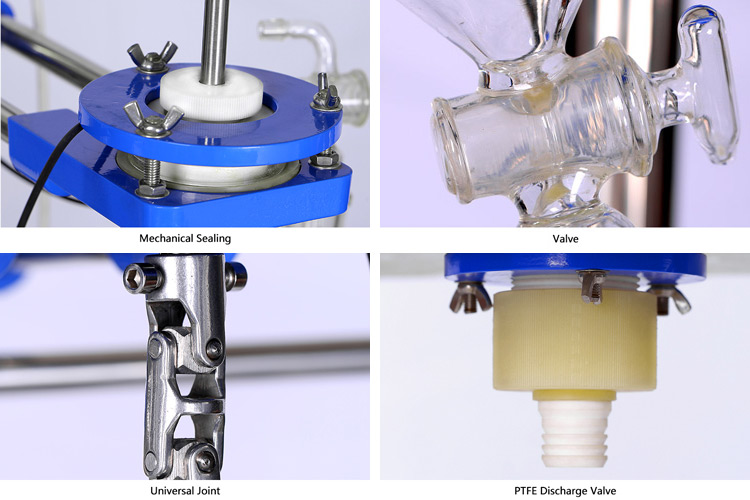 Biotechnology Lab Single Layer Glass Reactor Machine