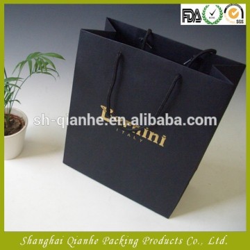 Custom foil gold logo paper bag