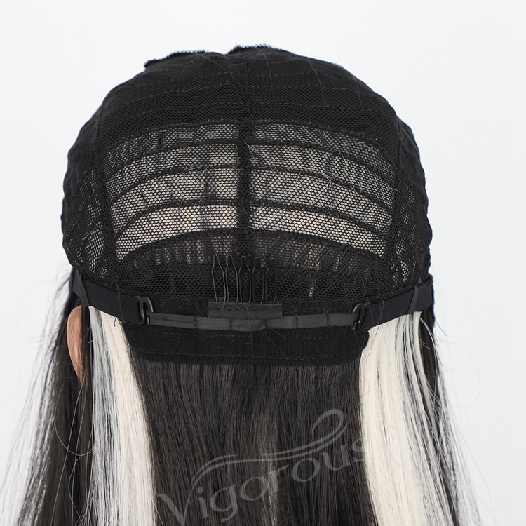 Synthetic Top Quality Wig Vendor Heat Resistant Highlinght Ombre Long Straight Lace Frontal Synthetic Hair Wigs Free Sample