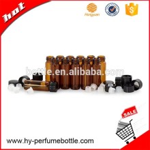 1 dram mini amber glass vials bottles