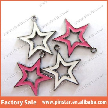 metal gift manufacturer custom made soft enamel metal keychain star shaped keyring