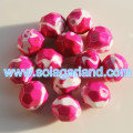 12MM 14MM Ακρυλικές πτυχές στρογγυλής κλήρωσης Chunky Ball Beads