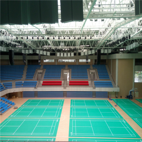 Aangepaste PVC sport vloerbedekking indoor kunstgras badminton tennis basketbalveld