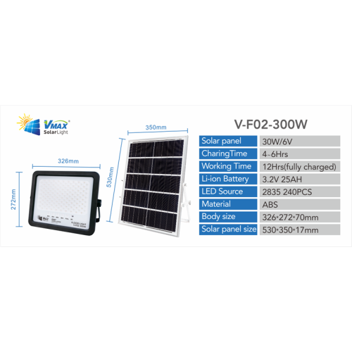 solar flood light ip65