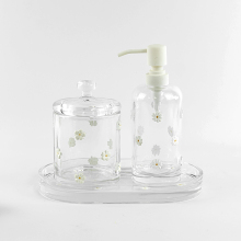 Customized Bathing Set Glass Bottle