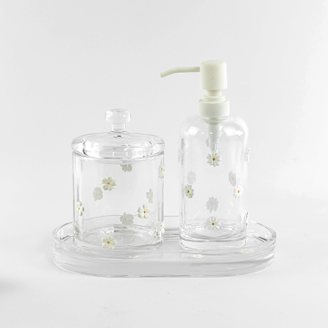 Customized Bathing Set Glass Bottle