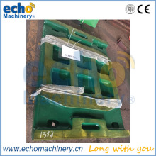 Metso LT105 jaw crusher spare parts fixed and swing jaws N11928918,N11928919