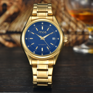 create your own brand golden mechanical movement watch