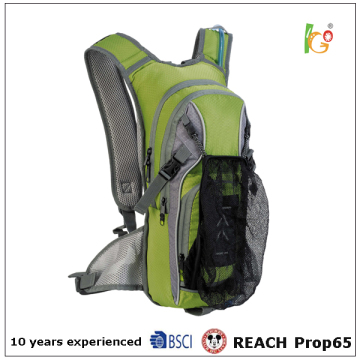 neon green and grey hydration backpack