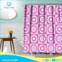 Polyester Fabric Shower Curtain Pink Bathroom Products