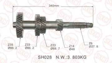 Automobile gearbox intermediate shaft assembly ofJAC