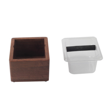 Wooden box coffee ground knock box