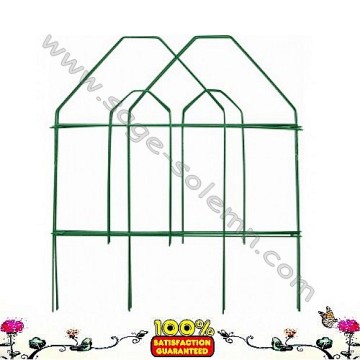 18" x 8 ft Green Gothic Top Wire Folding Garden Fence Fencing