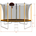 Outdoor 10ft Trampoline with Basketball Hoop and Ladder