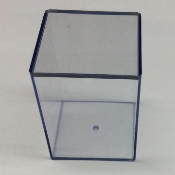 Boîte de rangement transparente carrée en plastique