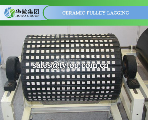 Ceramic pulley lagging, roller lagging, drum lagging sheet