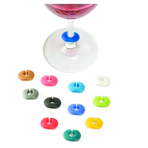 Cadeaux de décoration de vin Silicone O Charms