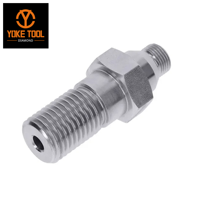 Adapter 12" BSP(M) 1 14" UNC(M) Precíziós gyémántfúró adapter (2) Adaptor 12'' BSP(M) to 1 14” UNC(M) Precision diamond drilling adaptor (2)