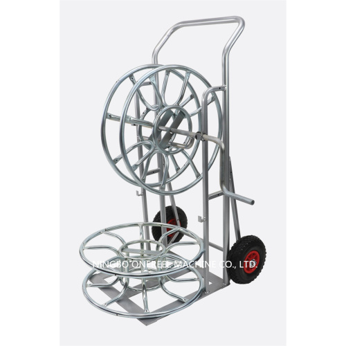 Zink vergulde skelet reel stand en trolley