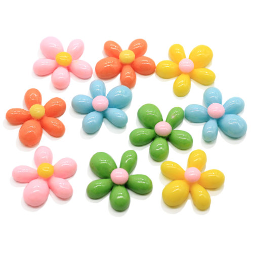 Fornire multi colori petali di margherita perline flatback in resina fiore artificiale decorazioni artistiche per bambini clip di capelli ornamenti parti