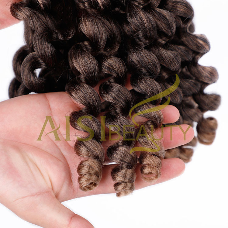 Aisi Beauty 8 Inch Multi Color Jumpy Wand Curly Crochet Braids Jamaican Bounce Synthetic Crochet Braiding Hair Extension