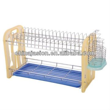 Two-tier Kitchen Cabinet Dish Drying Rack/kitchen dish rack plate rack dish storage