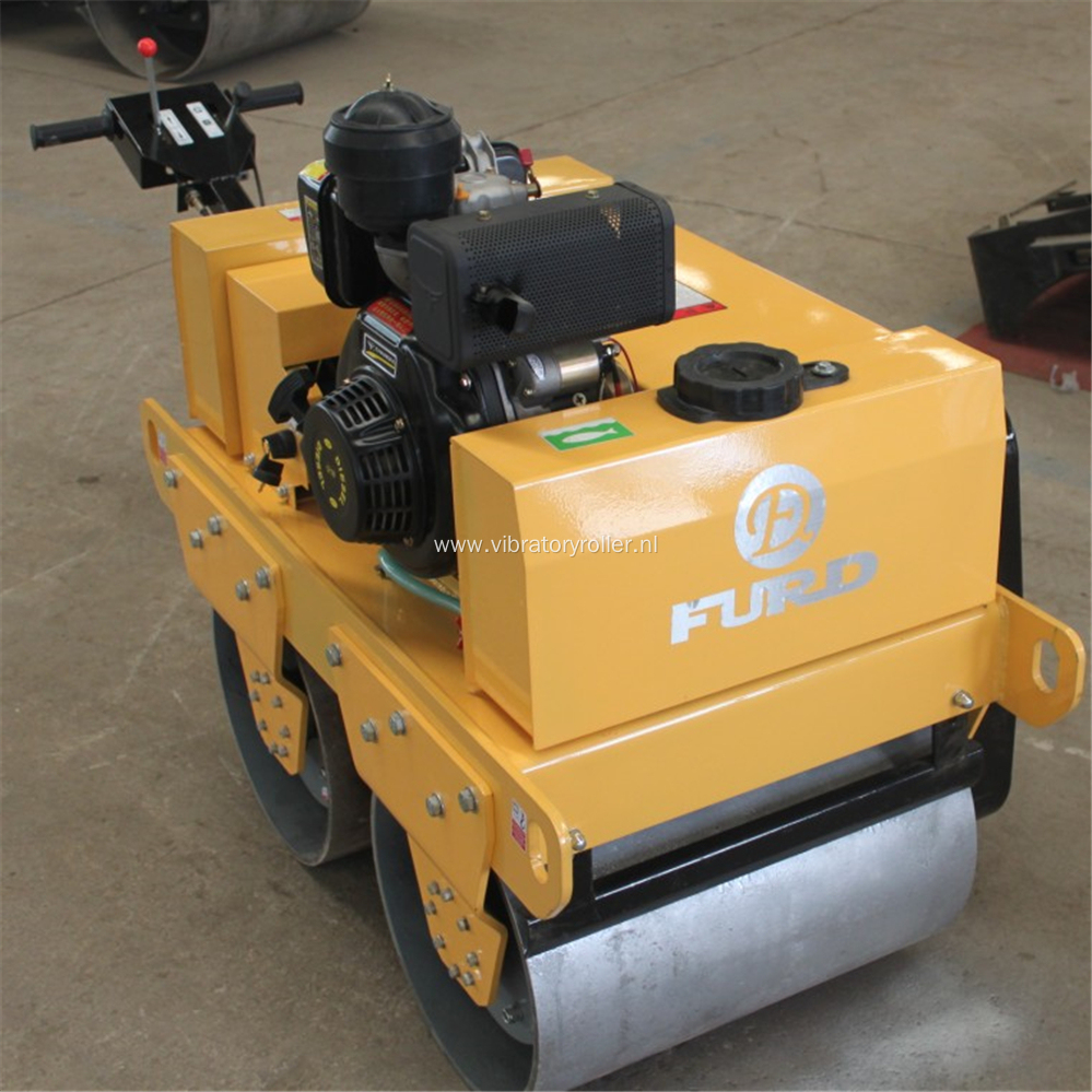 Diesel Engine Walk Behind Tandem Drum Vibratory Roller