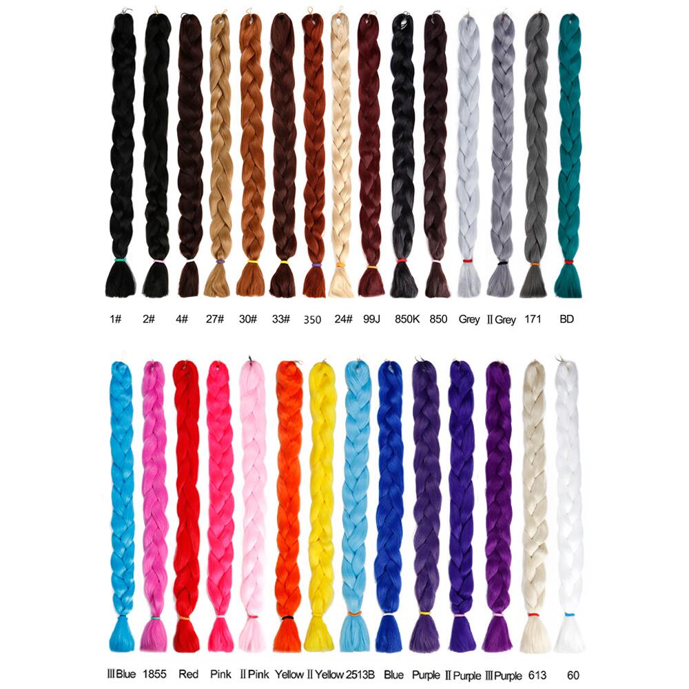 Factory Wholesale kanikalon synthetic  braiding hair 82inches 165g  Jumbo Braid,Synthetic Braiding Hair Extension