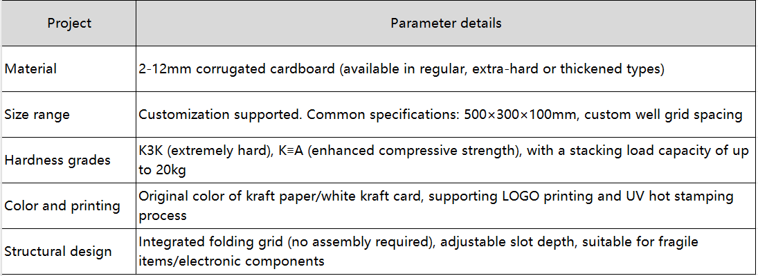 cardboard divider inserts