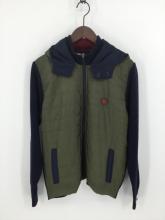 knit and woven combined outer wear