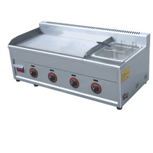 Commercial Gas Griddle with Fryer - Multi-Function Pancake and Deep Frying Pan