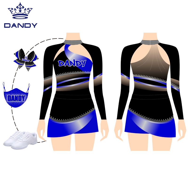 Uniformes de cheerleading pour jeunes filles avec jupe plissée