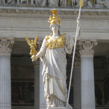 Outdoor decoration statue of Athena female marble statue for garden