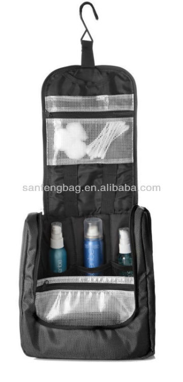 Hot sale hanging cosmetic bags with compartments