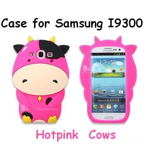 for Samsung S3 Milk Cow Soft Cartoon Silicone Case