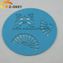 Circle felting drink doily