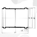 BS5255 / 4514 Drainage Upvc Socket Karet keran Warna Abu-abu