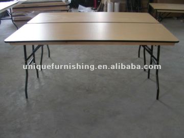 30"x72" Rectangle Wedding Plywood Folding Table