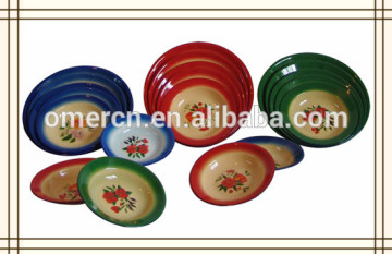 Wholesale Enamel Dishes/Enamel Metal Dishes with Deco