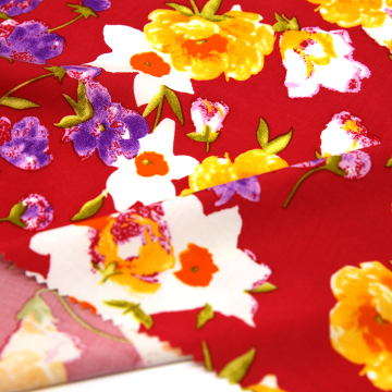 100%  rayon reactive print in fashion design