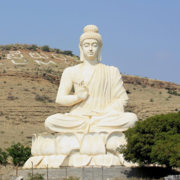 Life size hand carved large marble stone buddha statue