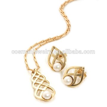 Wholesale light weight gold necklace set